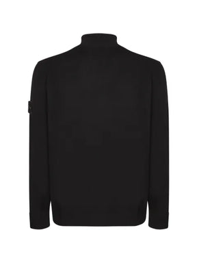 Stone Island logo-patch zip-up wool sweater