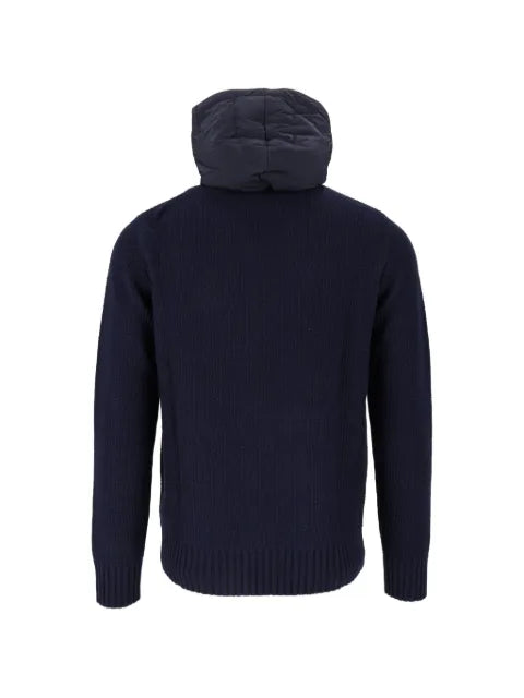 Ballantyne hooded elbow-patch cardigan