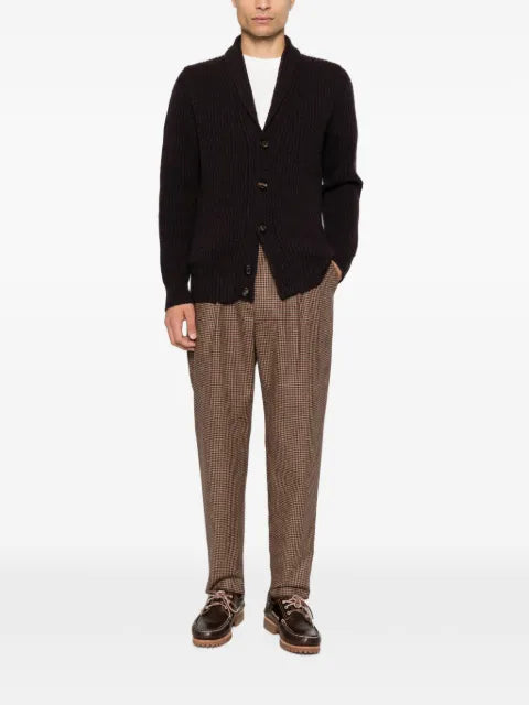 Eleventy ribbed-knit shawl-collar cardigan
