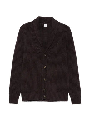 Eleventy ribbed-knit shawl-collar cardigan