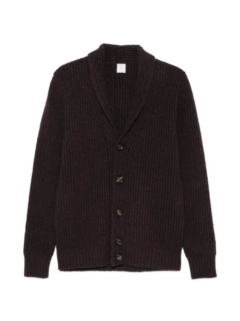 Eleventy ribbed-knit shawl-collar cardigan