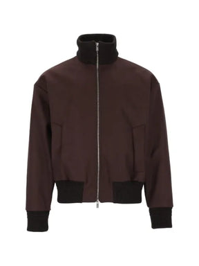 Barena ribbed-trim zip-up jacket