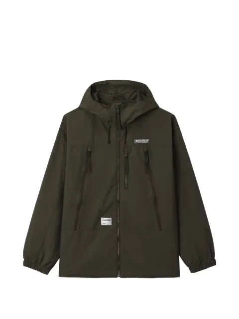 FINGERCROXX logo-print hooded jacket