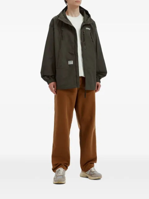 FINGERCROXX logo-print hooded jacket