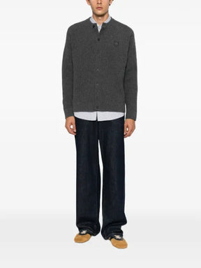 Maison Kitsuné Fox Head ribbed-knit cardigan