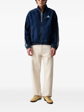 adidas logo-embroidered denim jacket