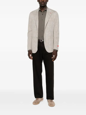 Isaia houndstooth-pattern blazer