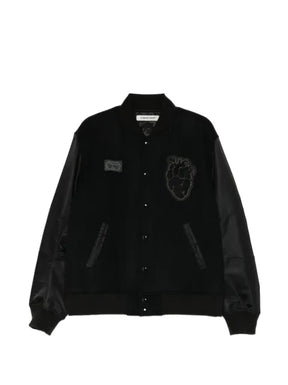 Undercover heart-patch varsity jacket