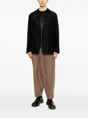Mastermind World contrast-stitched notched-lapel jacket