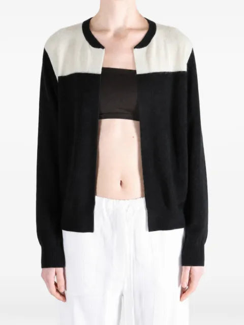 Frenckenberger colour-block open-front cardigan