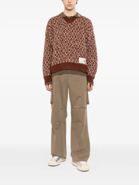 Maison MIHARA YASUHIRO layered knit sweater