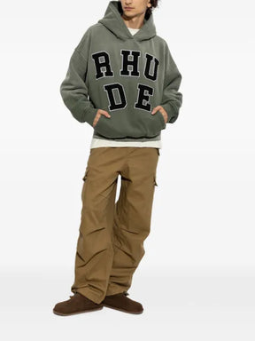 RHUDE logo-patch hoodie