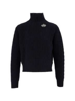 Shirtaporter cable-knit cut-out sweater