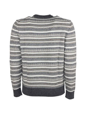 Eleventy jacquard-knit striped sweater