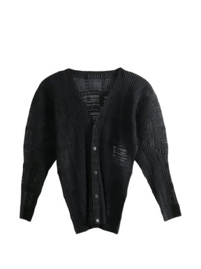 Homme Plissé Issey Miyake pleated semi-sheer shirt