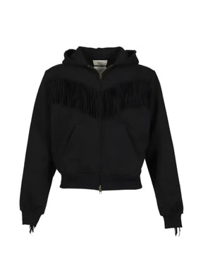 Austin Post fringed zip-up hoodie