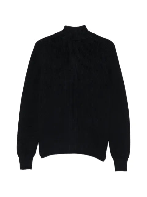 AROVESCIO ribbed-knit button-up sweater