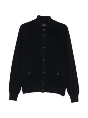 AROVESCIO ribbed-knit button-up sweater