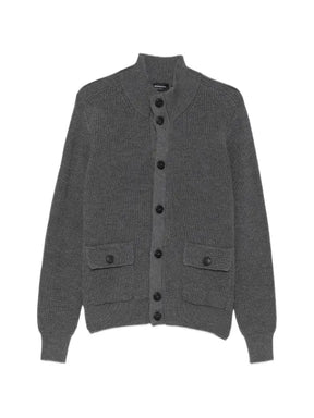 AROVESCIO button-up knit cardigan