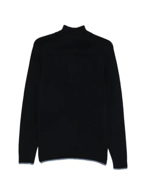 AROVESCIO half-zip ribbed-trim sweater