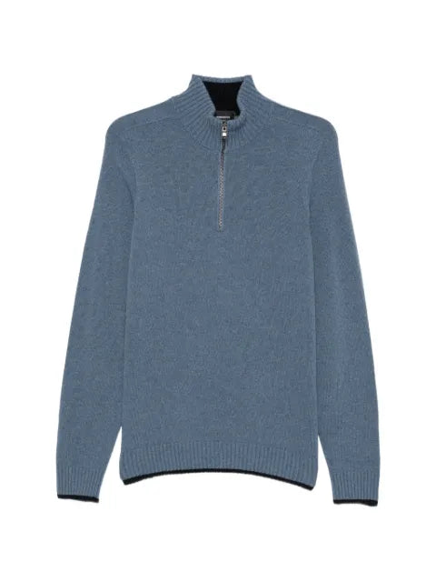 AROVESCIO ribbed-knit zip-fastening sweater