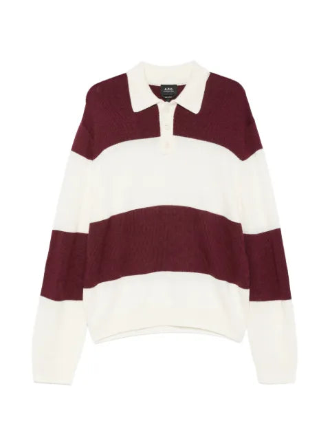 A.P.C. Luis Polo - wool rugby polo shirt