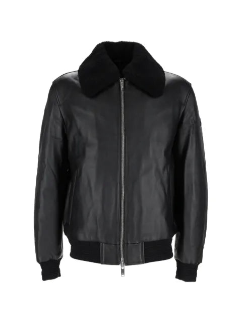 Moose Knuckles shearling-collar leather jacket