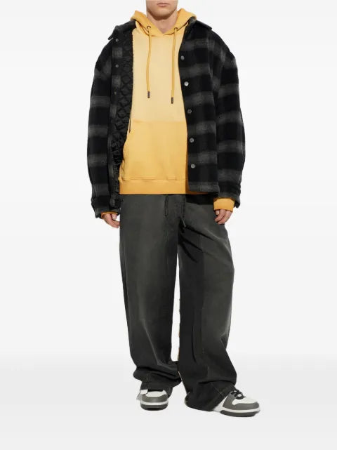 Off-White logo-print cotton hoodie