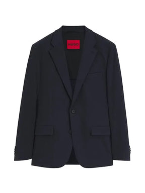 HUGO slim-fit suit jacket in performance-stretch seersucker