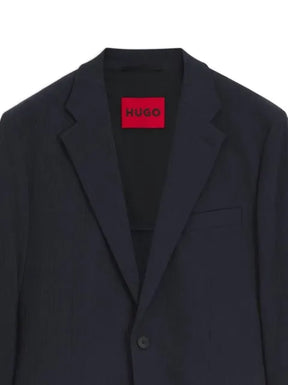HUGO slim-fit suit jacket in performance-stretch seersucker