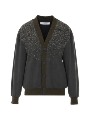Golden Goose brown and ivory check mohair blend jacket