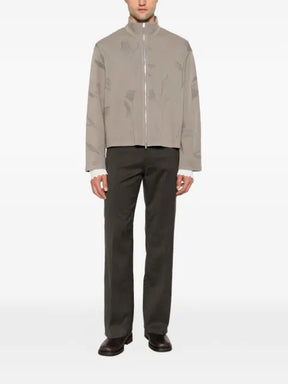OUR LEGACY Shrunken floral-print zip-up sweatshirt