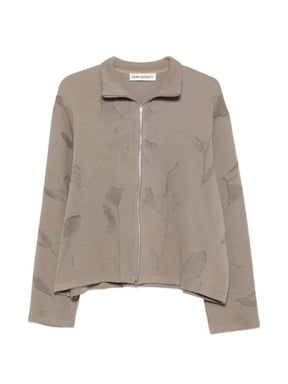 OUR LEGACY Shrunken floral-print zip-up sweatshirt