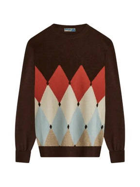 Ballantyne argyle-intarsia cashmere sweater