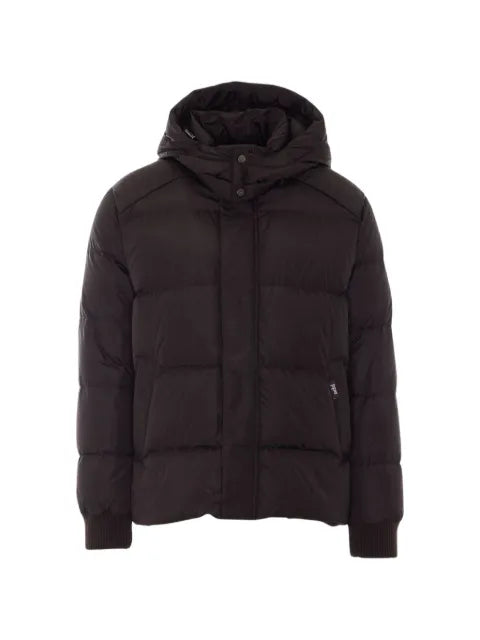 Add quilted hooded jacket