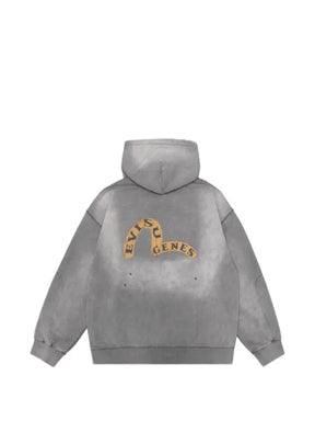 EVISU Genes Logo distressed hoodie