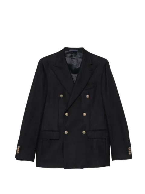Caruso double-breasted peak-lapel jacket