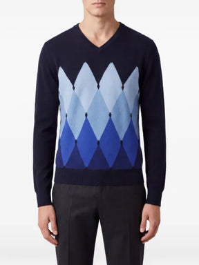 Ballantyne argyle V-neck sweater