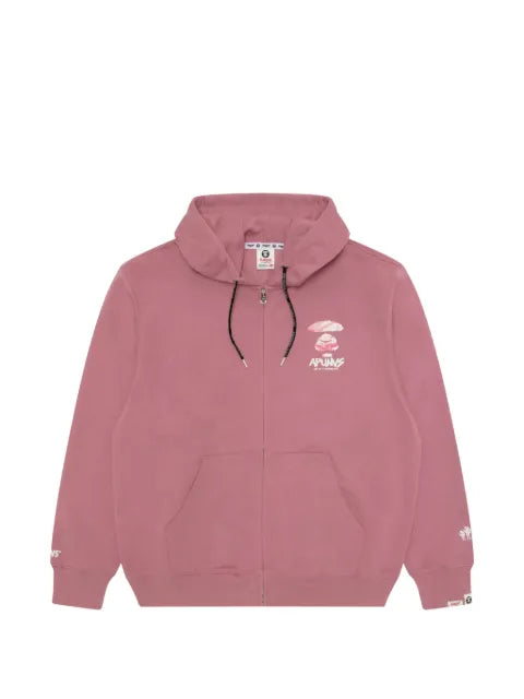 AAPE BY *A BATHING APE® logo-print zip-up hoodie