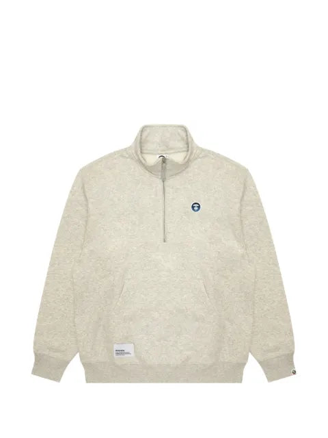 AAPE BY *A BATHING APE® AAPENOW logo-appliqué half-zip sweatshirt