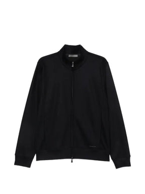 Corneliani logo-print zip-fastening cardigan