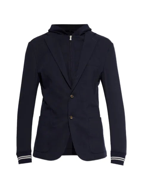 Eleventy hooded layered jacket