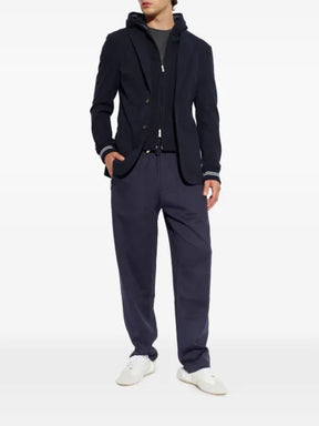Eleventy hooded layered jacket