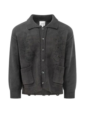 FOUND distressed cardigan