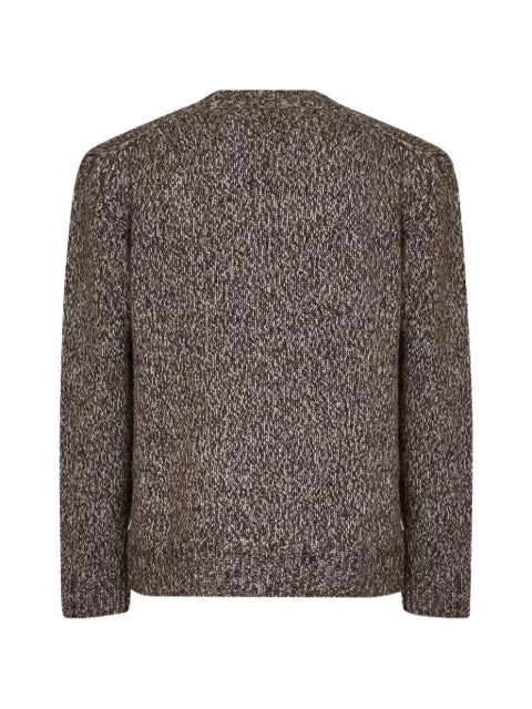NN07 Flint marl-knit V-neck sweater