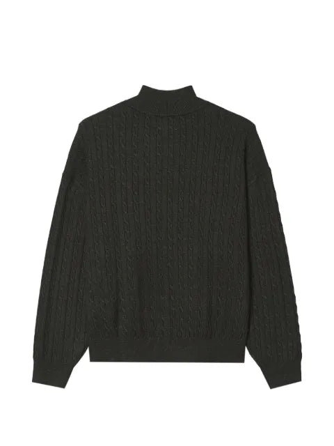 CHOCOOLATE cable-knit zip-up cardigan