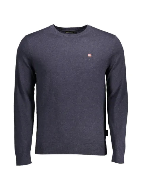 Napapijri logo-patch crew-neck sweater