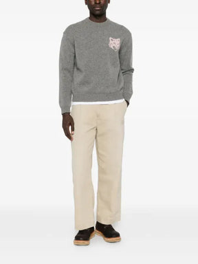 Maison Kitsuné Fox Head intarsia sweater