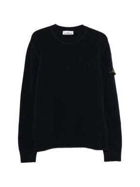 Stone Island logo-patch crew-neck sweater