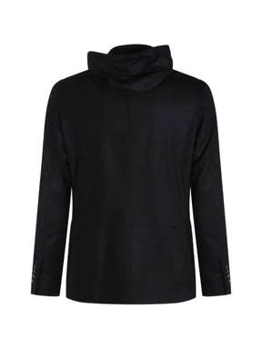 Eleventy hooded single-breasted blazer